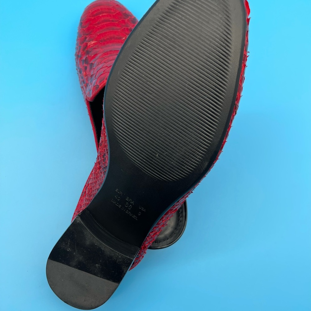 Like NEW REAL SNAKE, RED ANZETUTTO size US 9 EU 40 - Picture 6 of 10